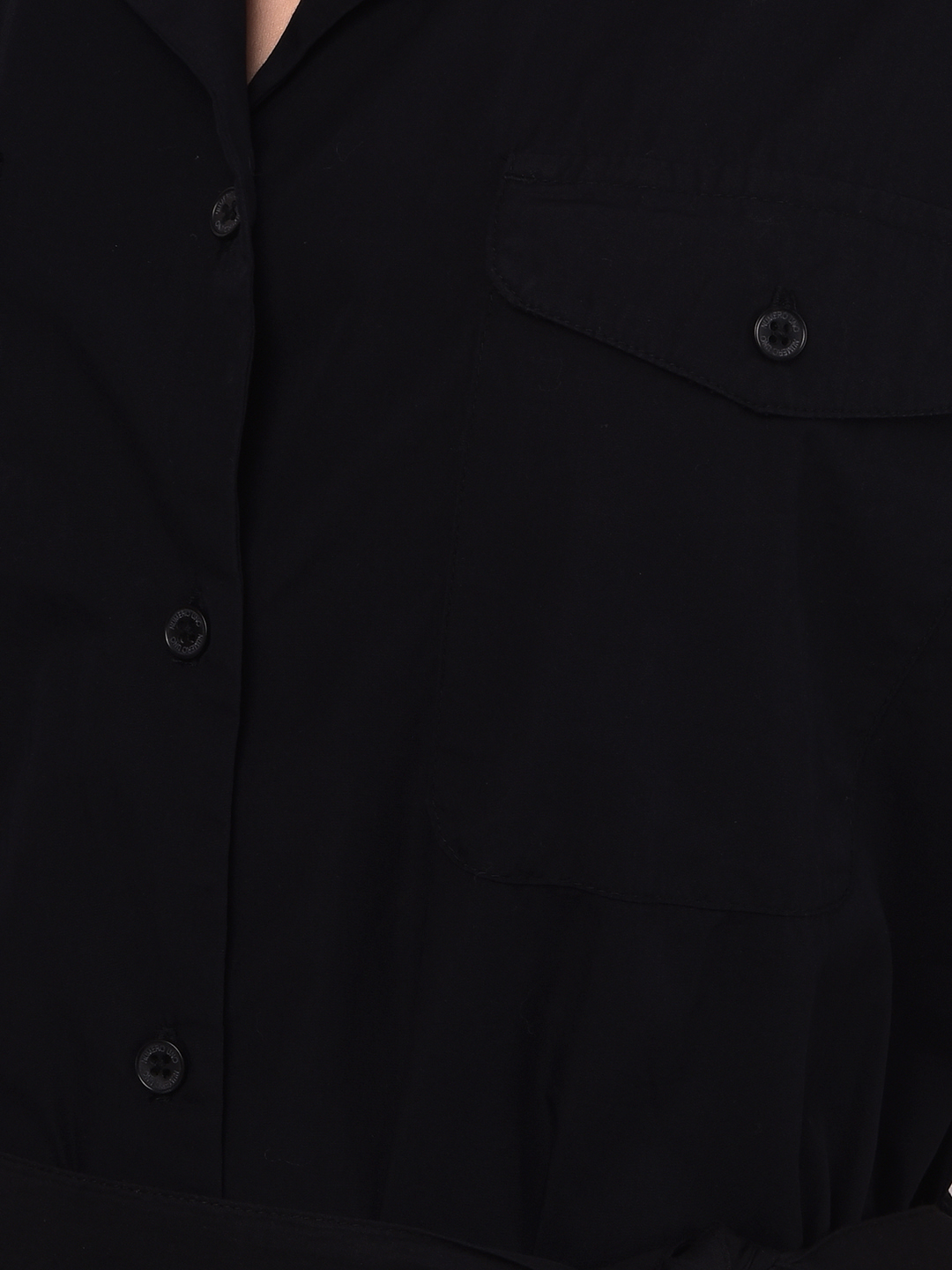 Numero Uno Women Black Utility Shirt Dress